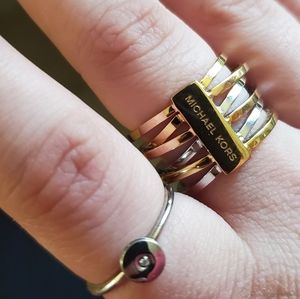 Michael kors Criss Cross Tri-Tone Ring